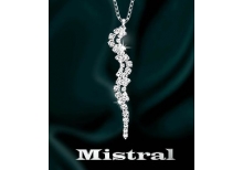Mistral přívěsek - strass stříbřený